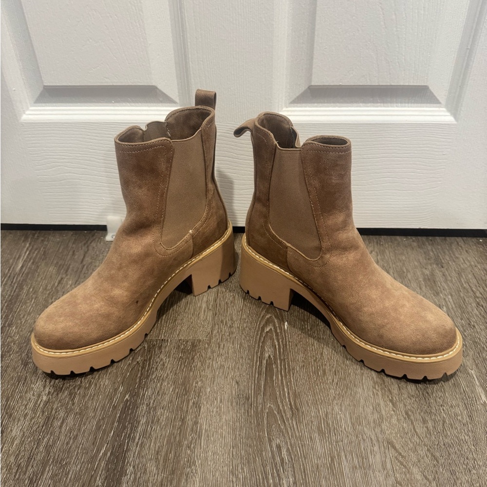 Dolce Vita Tan Suede Heeled Boots